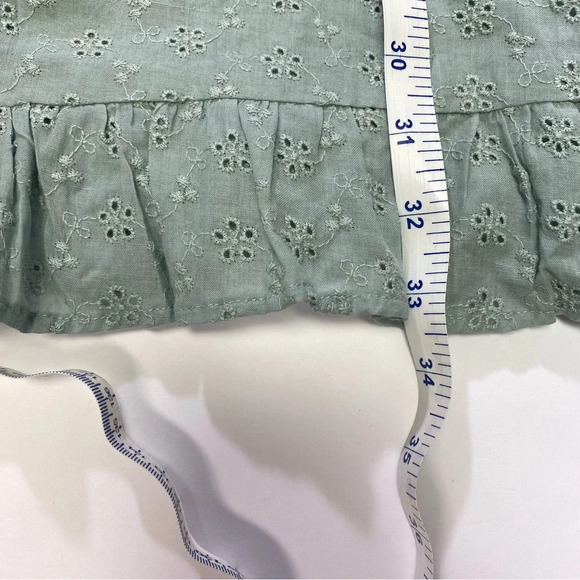 Lola May Green Sage Puff Sleeves Square Neck Dress NWT Size 10 - Picture 12 of 13